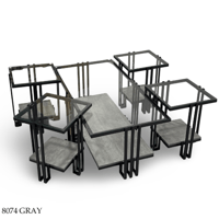 طقم طاولات زجاج وخشب عدة الوان