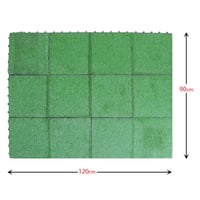 أرضية عشب صناعي أخضر 12 قطعة