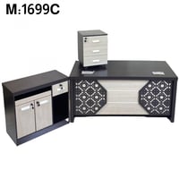 طقم مكتب مع سكرتارية مقاس 140,160 سم بني غامق