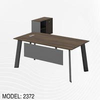 مكتب بثلاث ادراج مقاس 140و160 سم بني