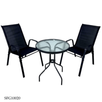 طقم طاولة وكرسيين خارجية عدة ألوان