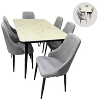 طقم طاوله طعام 4و6كراسي رخام