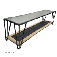 طاولات بلازما راتان وزجاج 160و180سم عدة ألوان