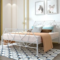 سرير معدن أبيض عدة مقاسات