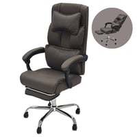 كرسي مكتب جلد يتمدد لون بني