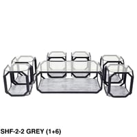 طقم طاولات زجاج عدة ألوان