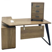 مكتب 140و160 سم مع أدراج لون جملي