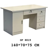 مكتب ميلامين 140 سم لون أبيض