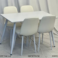 طقم طاولة طعام 4و6و8 كراسي أبيض