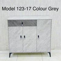 دولاب 3 درفات لون رمادي