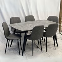 طقم طاولة طعام 4و6 كراسي رمادي