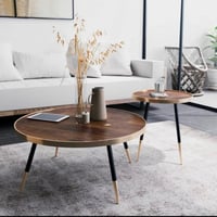 طقم 3 طاولة أرجل ذهبية