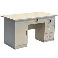 مكتب ميلامين 140 سم لون أبيض