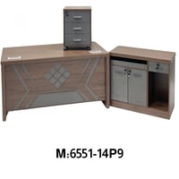 طقم مكتب مع سكرتارية مقاس 140, 160 سم لون بني