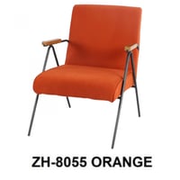 طقم 2 كرسي مع تكاية خشب لون اورنج