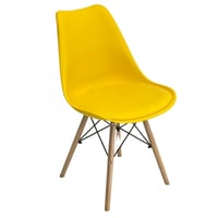 كراسي مع مقعد ارجل خشب