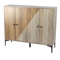 دولاب 4 أبواب لون بني ورمادي