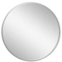 طقم 2 مرايا حائط دائرية لون فضي مقاس 90 cm