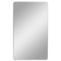 طقم 2 مرايا ضد الكسر مستطيلة لون أبيض مقاس 100 cm