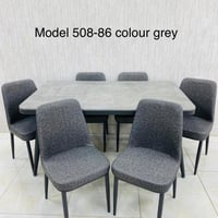 طقم طاولة طعام 4-6-8 كراسي لون رمادي