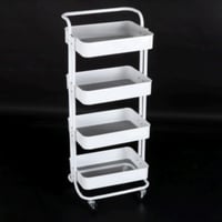 رفوف تخزين متحركة 4 رفوف أبيض