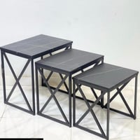 طاولة شاي خشب مدرج لون أسود