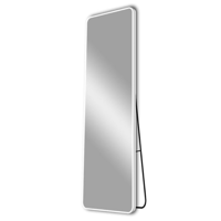 مرآة أرضية مقاس 170 سم ضد الكسر لون أبيض