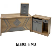 طقم مكتب مع سكرتارية مقاس 140, 160 سم لون جملي