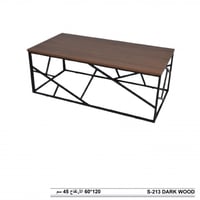 طاولة لون بني بقاعدة أسود