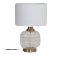 مصباح طاولة بيضوي شفاف