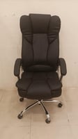 كرسي مكتب جلد لون أسود