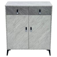 دولاب 2 درفة لون رمادي