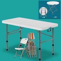 طاولة وكراسي فايبر عدة مقاسات