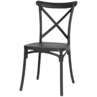 كرسي اسود داخلي وخارجي يتحمل الحرارة والامطار