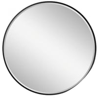 طقم 2 مرايا حائط دائرية لون فضي مقاس 90 cm