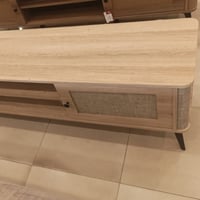 طاولة تلفزيون مقاس 160 سم خشبي فاتح