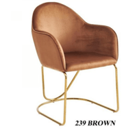 كرسي مخمل ستانلس ستيل ذهبي عدة ألوان