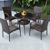 طقم طاولة و 4 كراسي لون كوفي