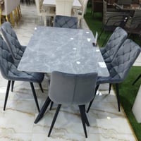 طقم طاولة وست كراسي بورسلان