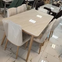 طقم طاولة رخام و 6 كراسي