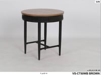 طاولة دائرية جودة عالية لون بني فاتح