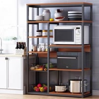 دولاب تخزين عملي متعدد الاستخدامات أسود