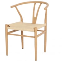 طقم 2 كراسي بوهيمي لون خشبي فاتح