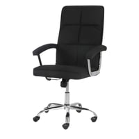 طقم 4 كراسي مكتب جلد أسود