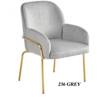 كرسي مودرن مخمل ستيل ذهبي عدة ألوان