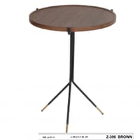 طاولة دائرية بني