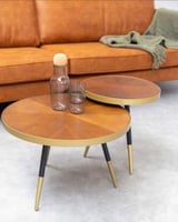 طاولة كوفي لون بني قياس 61 سم