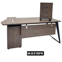 مكتب 140و160 سم مع أدراج لون بني