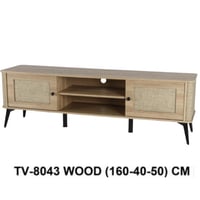 طاولة تلفزيون مقاس 160 سم خشبي فاتح