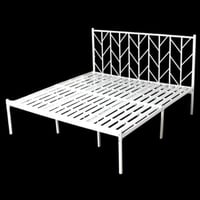 سرير حديد ابيض (40-200-200) سم